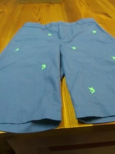 VINEYARD VINES Boys Breaker Shorts Size 16 Blue w/Green Swordfish NWT - Picture 1 of 5