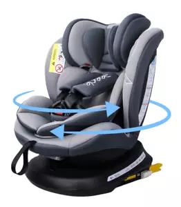 Reecle 360 Swivel ISOFIX Car Seat for Group 0+1/2/3 Grey - Picture 1 of 8