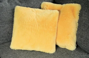 COPRICUSCINO vera pelliccia di agnello cuscino divano medico circa 40x40 cm Sheep Dreams ® - Foto 1 di 11