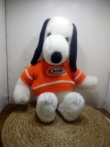 Vintage 1968 Peanuts Snoopy Plush With A&W Sweater - Imagen 1 de 6