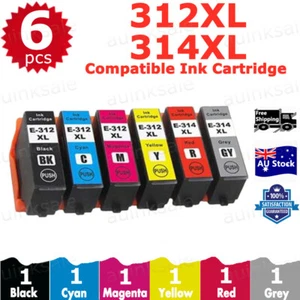 6X Compatible 312XL 314XL 312 314 XL Ink Cartridge For Epson Expression XP 15000 - Picture 1 of 7