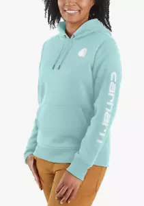 Carhartt Women's Relaxed Fit Midweight Logo Sleeve Graphic Sweatshirt-MEDIUM - Picture 1 of 2