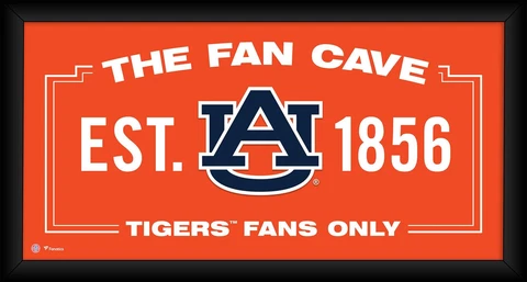 Auburn Tigers Framed 10" x 20" Fan Cave Collage Cover