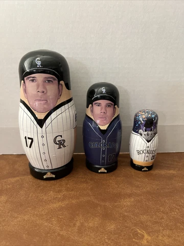 SGA 2003 Babooshkah Nesting Dolls Colorado Rockies 17 Todd Helton Dinger Mascot Cover
