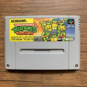 Tartarughe IN Time Teenage Mutant Ninja Nintendo Super Famicom Snes Sfc Japanese