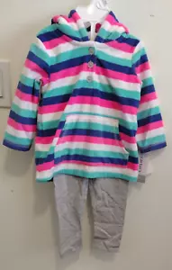 Sudadera con capucha de lana arco iris Carters bebés niñas 12 meses con pantalones nueva con etiquetas - Imagen 1 de 7