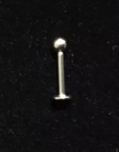 NUEVO Acero Inoxidable Bola de Plata Gótico Labret Barras de Perno Labial Piercing Cuerpo 12mm B20 - Imagen 1 de 1