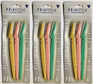 3x Princessa Facial Cortadora de Cejas Formadora Hoja Afeitadora Cuchillo Removedor de Cabello - Imagen 1 de 6