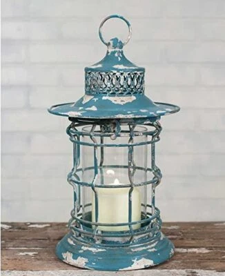 Linterna de vela Bayside para tu casa de campo junto al lago, 12 pulgadas Alto, acabado primitivo Foto 1 de 2