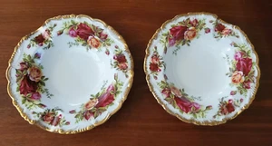 Vintage Royal Albert Bone China Old Country Roses Ashtrays Lot Of 2 - Picture 1 of 5