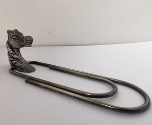 Vintage 6 Inch White Metal Horse Head Paper Clip Desk Organiser - Equestrian. - Picture 1 of 7