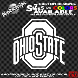 Ohio State Custom Vinyl Decal Sticker Car Truck Window Buckeyes School Brutus - Imagen 1 de 1