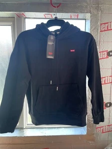 Levi's Women's Standard Sweatshirt Hoodie Large Black Jumper Sweater XXS - Picture 1 of 3