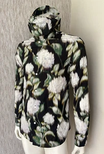 KENZO POPLIN HOODED SHIRT BLURRED HYDRANGEA PRINT SIZE SMALL BNWT - Picture 1 of 19