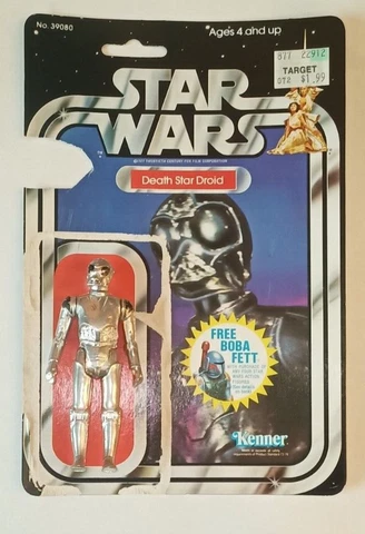 Death Star Droid Figure w/Card Kenner 1978 20 Back Boba Fett Cover