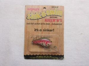 Rare Vintage Bagley Sink-N-Swim Diving Killer BI SDKBI-RT Rainbow Trout - Picture 1 of 6