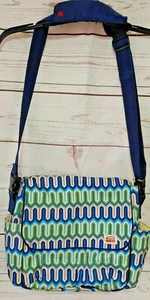 Jonathan Adler Skip Hop Dash Wickeltasche Chevron blau & grün geometrisch OHNE PAD - Bild 1 von 6