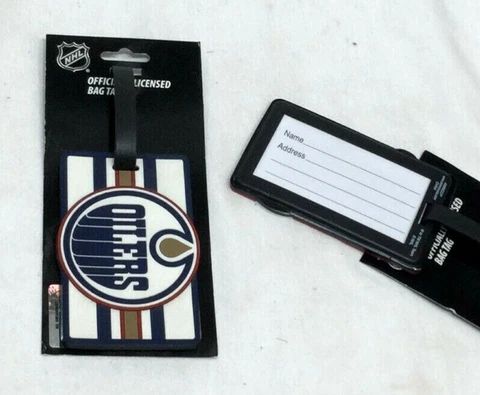 NHL Edmonton Oilers Luggage Tag Travel Bag ID Golf Tag FREESHP Cover