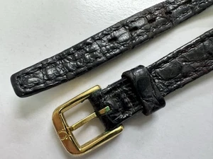 Omega Damen-Uhrenarmband 12 mm Leder & 8 mm goldfarbene Schließe #270 - Bild 1 von 10