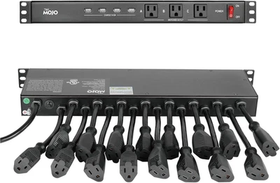 1U Rack Mount 19 Outlet PDU Power Distribution Unit Power Strip Circuit Break... - Image 1 of 4