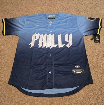 sNWT Bryce Harper Phillies City Connect Jersey Youth Large Stitched - Image 1 of 2