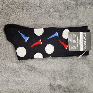 Jos. A. Bank Dress Performance Socks Mid Calf Mens 8-12 Novelty Golf Print NEW - Picture 1 of 4