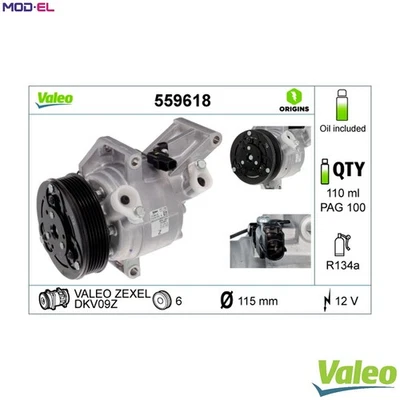 COMPRESSOR AIR CONDITIONING 559618 FOR MAZDA P5Y6/P5X0/P5Y8/P5Y5/P5X2 1.5L 4cyl - Image 1 of 4