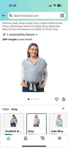 Momcozy Babytrage - Grau - Bild 1 von 3