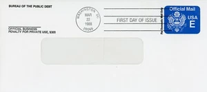 US UO76 FDC Official Mail USA E Bureau of the Public Debt - Picture 1 of 2