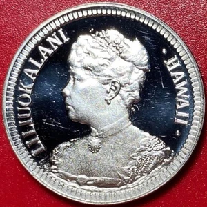 HAWAII 1984 LILIUOKALANI ADMISSION DALA 1 OZ SILVER PROOF STATEHOOD JUBILEE#2034 - Picture 1 of 10