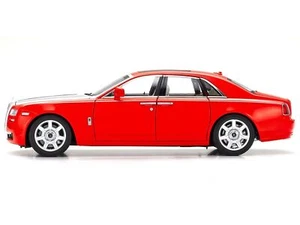 Rolls-Royce Ghost Red with Silver Metallic Hood 1/18 Diecast Model Car by Kyosho - Picture 1 of 5