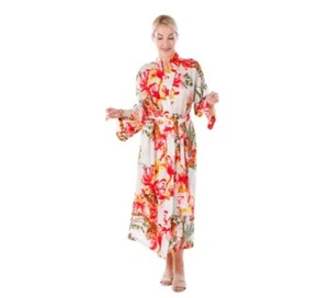 N Natori Printed Satin Robe - Picture 1 of 1