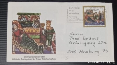 Germany FDC 1988. Used. Very Fine Condition - Image 1 of 2