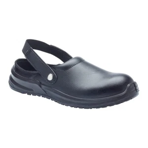 Blackrock schwarzer Hygiene-Sicherheits-Clog mit Stahlkappe @Lieferung am nächsten Tag - Bild 1 von 14