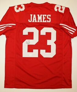LaMichael James Autographed Red Pro Style Jersey- JSA W Authenticated