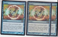 MTG 3X FOIL NEGATE NM MAGIC THE GATHERING (2X M10, 1X M11) BLUE COMMON INSTANT