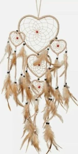 5 Heart-Shaped Rings Dream Catcher Handmade Home Room Decoration - Picture 1 of 2