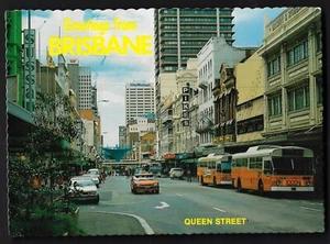Tarjeta QSL "VK4LX, mirando hacia el centro comercial, Queen St., saludos desde" Brisbane (Q8570) - Imagen 1 de 2