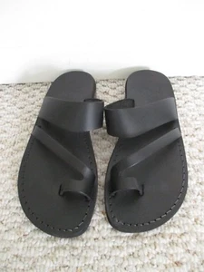 Sandalias Jerusalem Zohar Cuero Negro Sin Cordones Talla 40 NUEVAS - Imagen 1 de 3