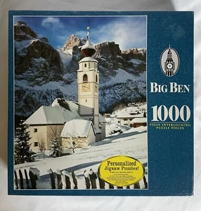 SEALED Big Ben 1,000 Piece Jigsaw Puzzle~Snow in South Tyrol, Italy by MB/Hasbro - Picture 1 of 8