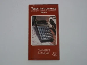 Calculadora electrónica de reglas de deslizamiento Texas Instruments SR-40 manual del propietario solo 1976 - Imagen 1 de 11