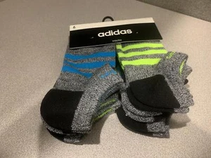 Adidas No-Show Socks 6 pairs for Youth- Size L3Y-9 - New - Picture 1 of 3