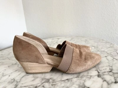 Bomba Eileen Fisher Hilly Wedge d’Orsay gamuza tostada tierra sin cordones talla 8,5 Foto 1 de 4