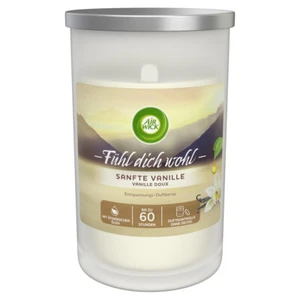 Air Wick Fühl dich wohl Sanfte Vanille Entspannungs Duftkerze 310 g im Glas - Bild 1 von 1