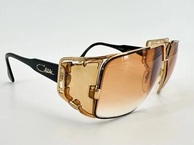 Vintage Cazal 951 Sunglasses FRAMES 365 Gold Black Complete Germany J301 - Image 1 of 4