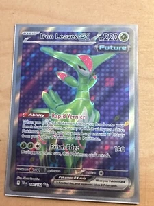 🍃Pokémon TCG Temporal Forces Iron Leaves ex 186/162 Full Art Pack Fresh NM🍃 - Picture 1 of 6
