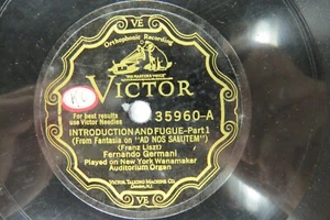 Fernando Germani - VICTOR 35960 - Introduction And Fugue 1 & 2 - Organ Solo - Imagen 1 de 4