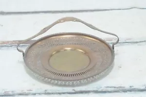 Vintage Acme Corp durchbohrte Kupferplatte mit dekorativem durchbohrtem Schaukelgriff Zuhause - Bild 1 von 11