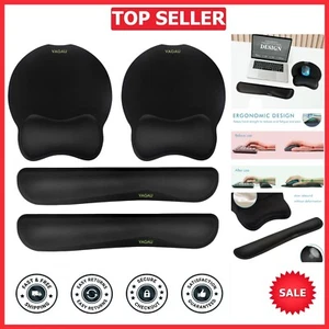 Non-Slip Memory Foam Wrist Rest and Mouse Pad – Enhanced Comfort for Office Use - Photo 1/9