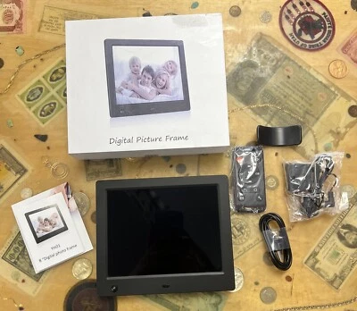 Digital Picture Frame 8" USB Photo Slideshow Video Music Model YH01 - Image 1 of 4